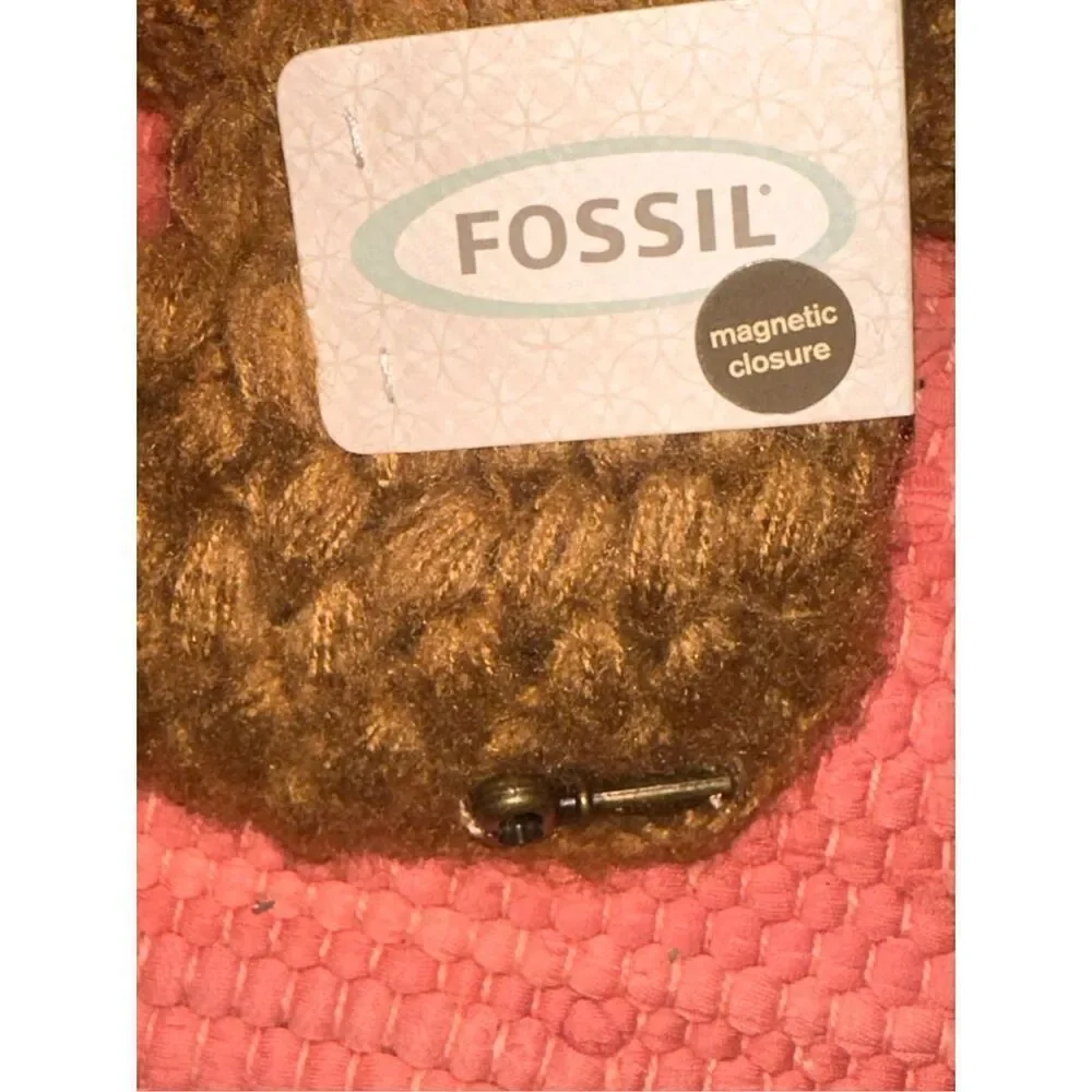 NEW WITH TAGS Fossil Yellow Cable Chunky Knit BEAUTIFUL COLORED Neck Scarf Women
